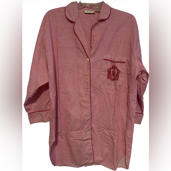 Victoria's Secret Other - Victoria's Secret Gold Label Red Gingham Sleep Shirt RARE VINTAGE small P